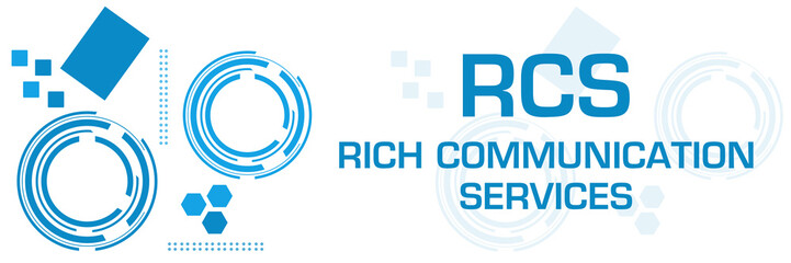 RCS - Rich Communication Services Blue Technology Square Horizontal 