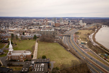Fototapeta na wymiar Aerial View of New Brunswick New Jersey