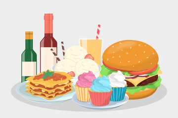 Food menu for the party. Delicious snack