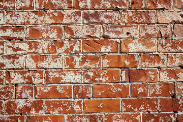 Section of a vintage brick wall.