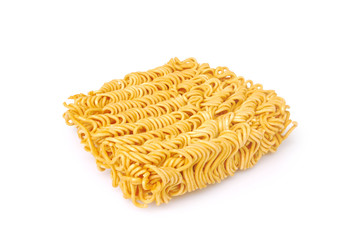 Instant noodles on white background.With Clipping Path.