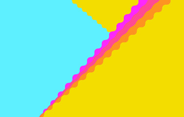 Zigzag Shapes Vector Background in bright colors. Three sections abstract layout. Ideal to show sections of data. Illustration.
