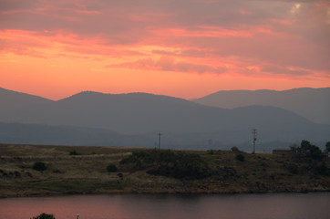 Sunset over Lake Jindabyne