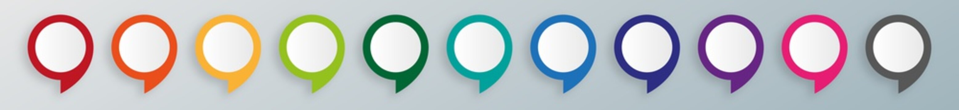 modern speech bubbles banner collection colorful