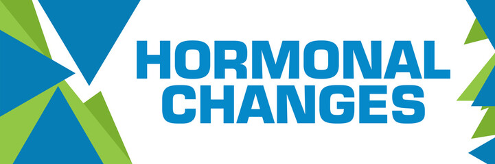 Hormonal Changes Green Blue Triangle Text 