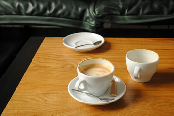 Two cups on the table