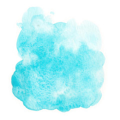 Turquoise Abstract watercolor 