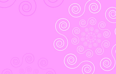 Floral Pattern Vector Background. Abstract Illustration of circular formation of smooth flourishes.
