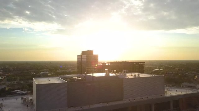 Beautiful Sunset over Apartment Building