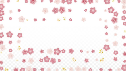 Vector Spring or Summer Sale Background with Flowers and Percent for Banner Design. Good for Special Hot Holiday Discount Offer, Black Friday, Fashion Promotion Action. Romantic Sakura Illustration.