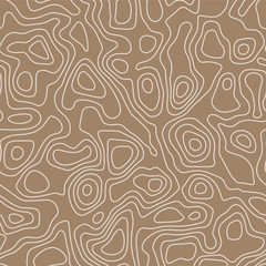 Seamless pattern in topographic map style. Abstract  vector wallpaper.