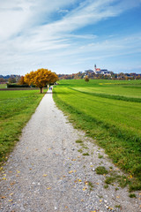 view of Andechs monastery at Bavaria, Germany