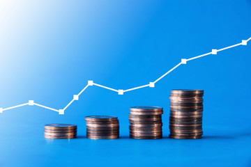 finanza, monete, grafico, economia, affari, guadagni,	