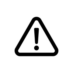Exclamation danger sign. attention sign icon. Hazard warning attention sign