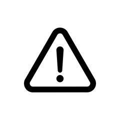 Exclamation danger sign. attention sign icon. Hazard warning attention sign