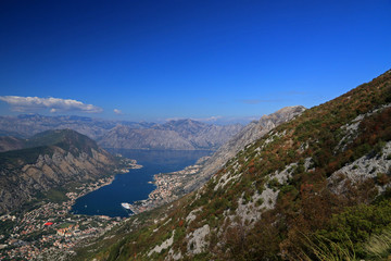 Fototapeta na wymiar Bay of Kotor, Boka Kotorska, Montenegro
