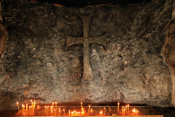 Candles in Ostrog Monastery, Montenegro