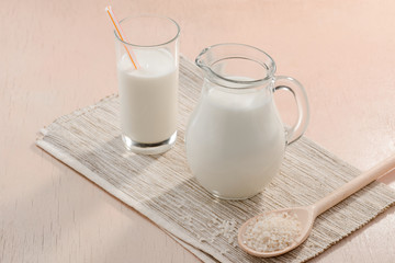 Jug of rice milk