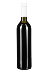 wine bottle isolated on white background