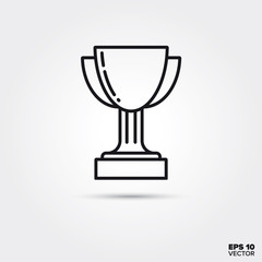 Award, trophy, cup vector line icon
