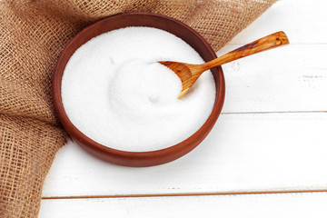 Decorative spoons with white sugar