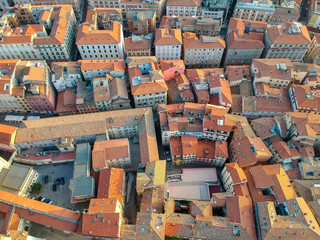 flight over Ancony city