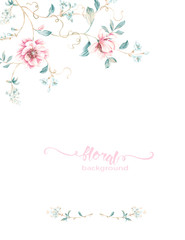 Beautiful hand drawn watercolor flower for your design and greeting cards for the holiday