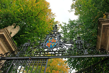 Wrought iron gate, Cambridge, UK.