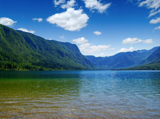 Mountain lake water
