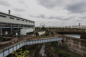 Naklejka premium Industrial buildings in an abandoned factory