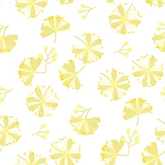Foto op Plexiglas Linden blossom hand drawn vector seamless pattern © galyna_p