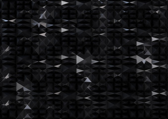 abstract background with black and dark grey pyramids