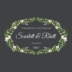 Vector Roses Wedding Invitation Card for Design 01