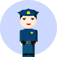 funny cartoon policeman