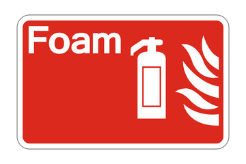 Obraz premium Foam Fire Safety Symbol Sign on white background,vector illustration