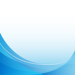 Blue water wave style abstract vector background