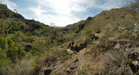The view at Cerro La Banderita, near La Falda, Cordoba, Argentina.