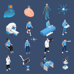Neurology Icons Set - obrazy, fototapety, plakaty