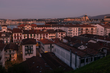 Sunset over Hondarribia, at the Basque Country.