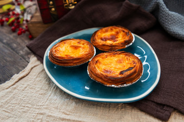 delicious portuguese egg tart dessert