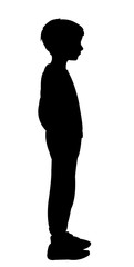 a boy body silhouette vector