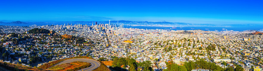 Panoramic view of the San Francisco city.