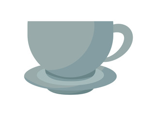 cup with dish isolated icon