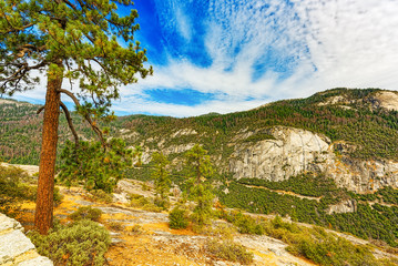 Magnificent national American natural park - Yosemite.