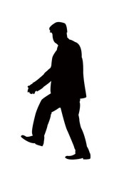 man walking body silhouette vector