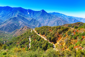 Magnificent national American natural park - Yosemite.