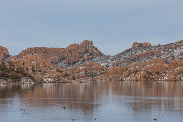 Watson lake Winter Landscape Prescott Arizona
