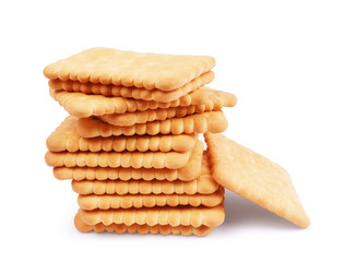 Lean low-calorie cookies on a white background