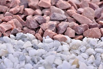 Decorative stone construction crumb