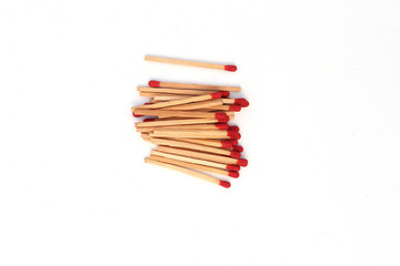 Obraz premium Matchstick out of matchbox isolated on white background